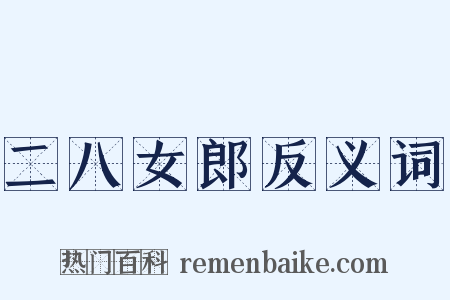二八女郎反义词是什么意思的图片